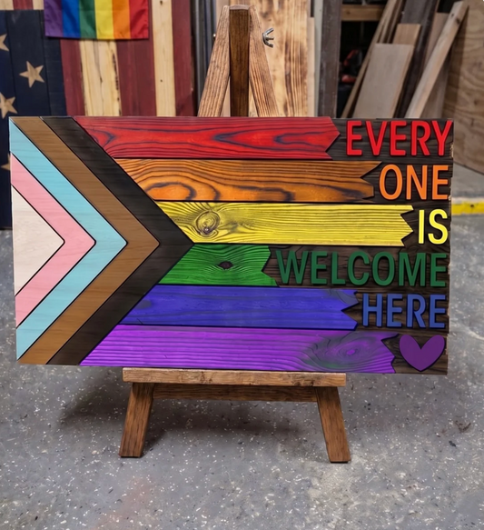 Eli's Wooden Pride Flags